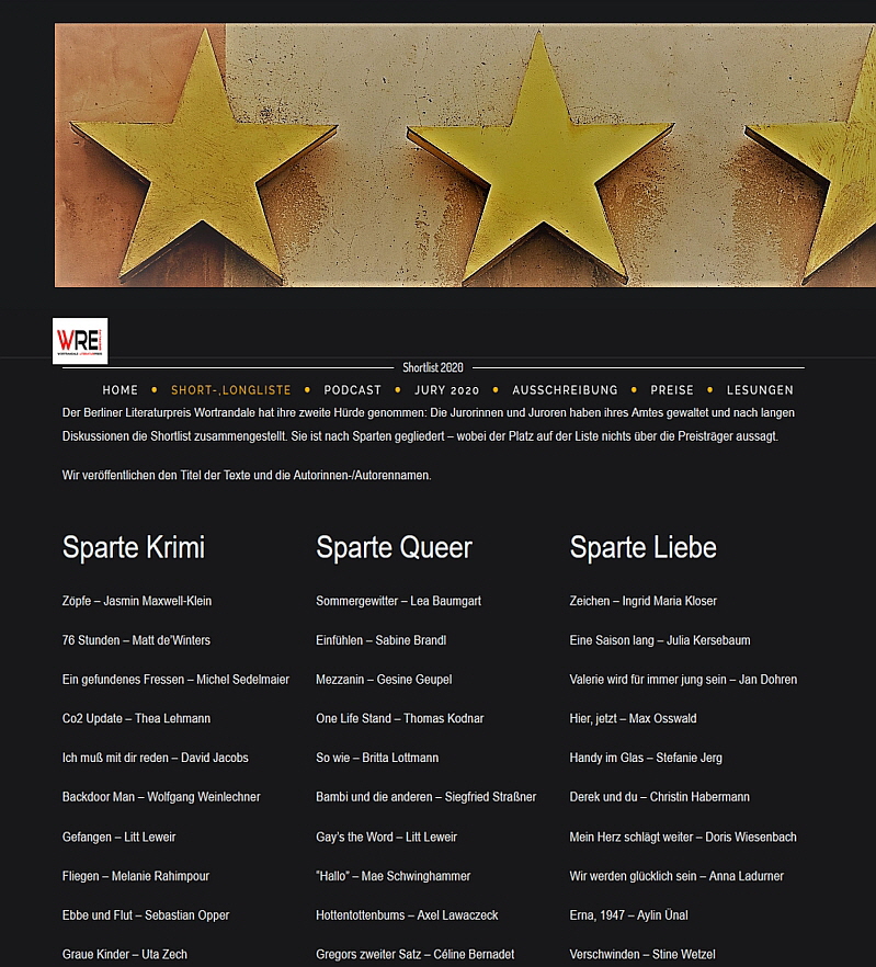 "Wortrandale" Shortlist 2020 "Wortrandale" Shortlist 2020